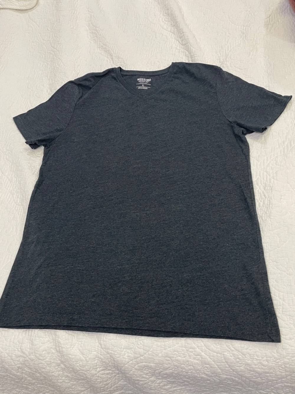Mossimo Supply Co. Men's Dark Charcoal V-Neck Short Sleeve Tee